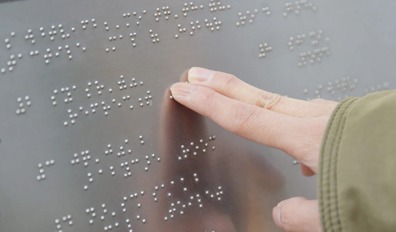 Ilustração representando acessibilidade para pessoas com deficiência visual